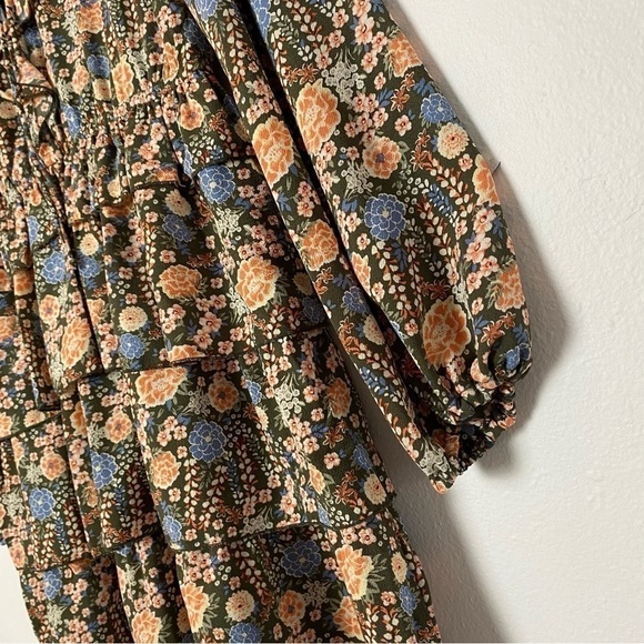 CITY STUDIO Womans Ruffle V neck  Multicolor Dress Tiered Ruffle Long Sleeve XXL - Picture 11 of 16